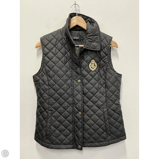 Vest Puffer & Quilted By Lauren By Ralph Lauren In Black, Size: M