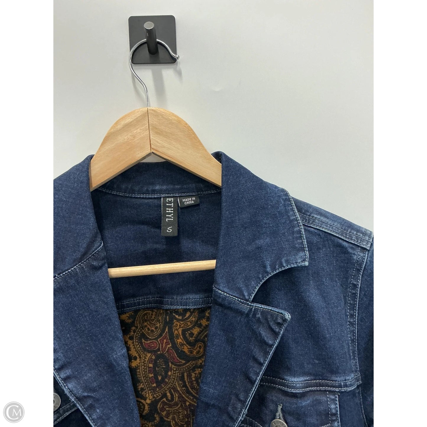 Jacket Denim By Ethyl In Blue Denim, Size: S