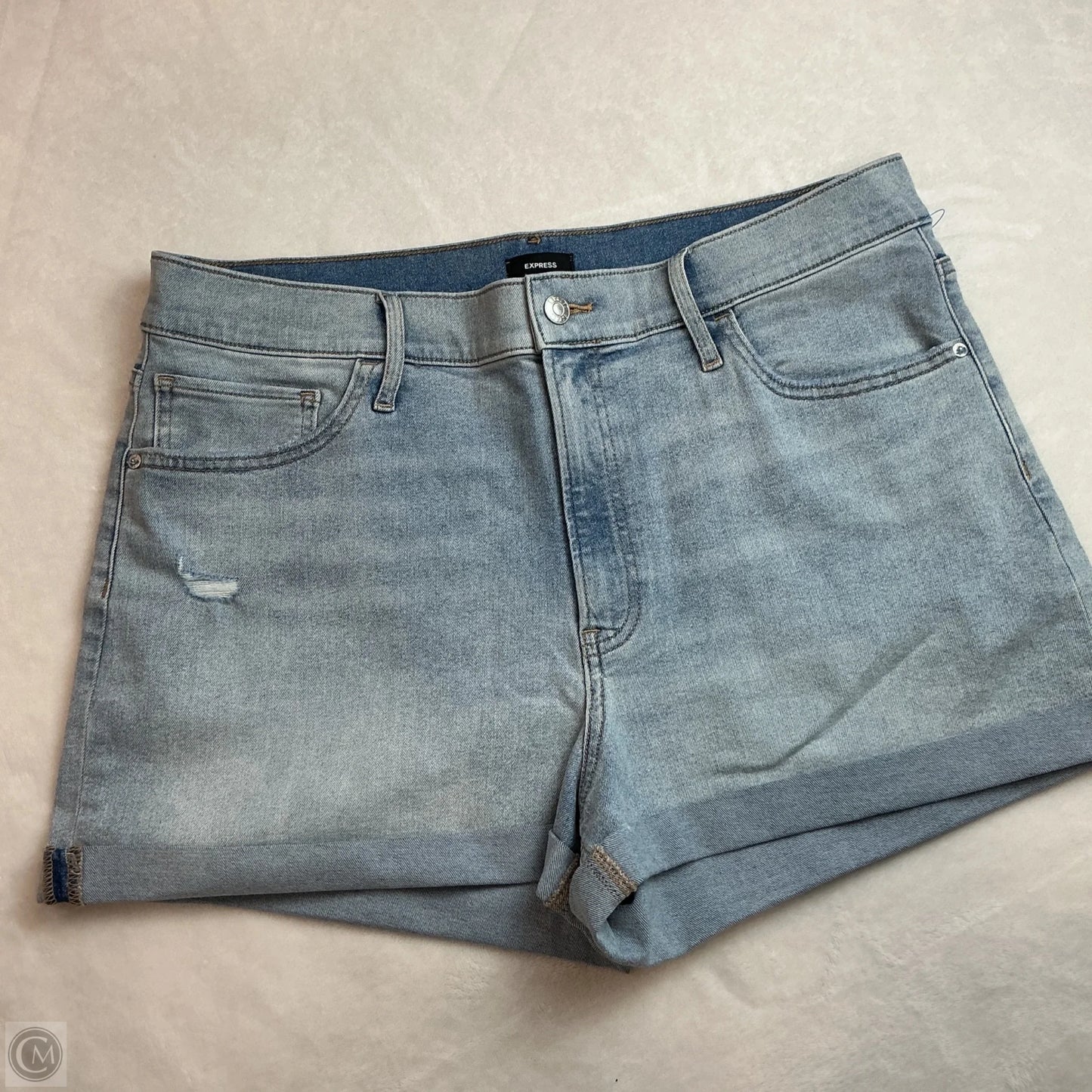 Shorts By Express In Blue Denim, Size: 14