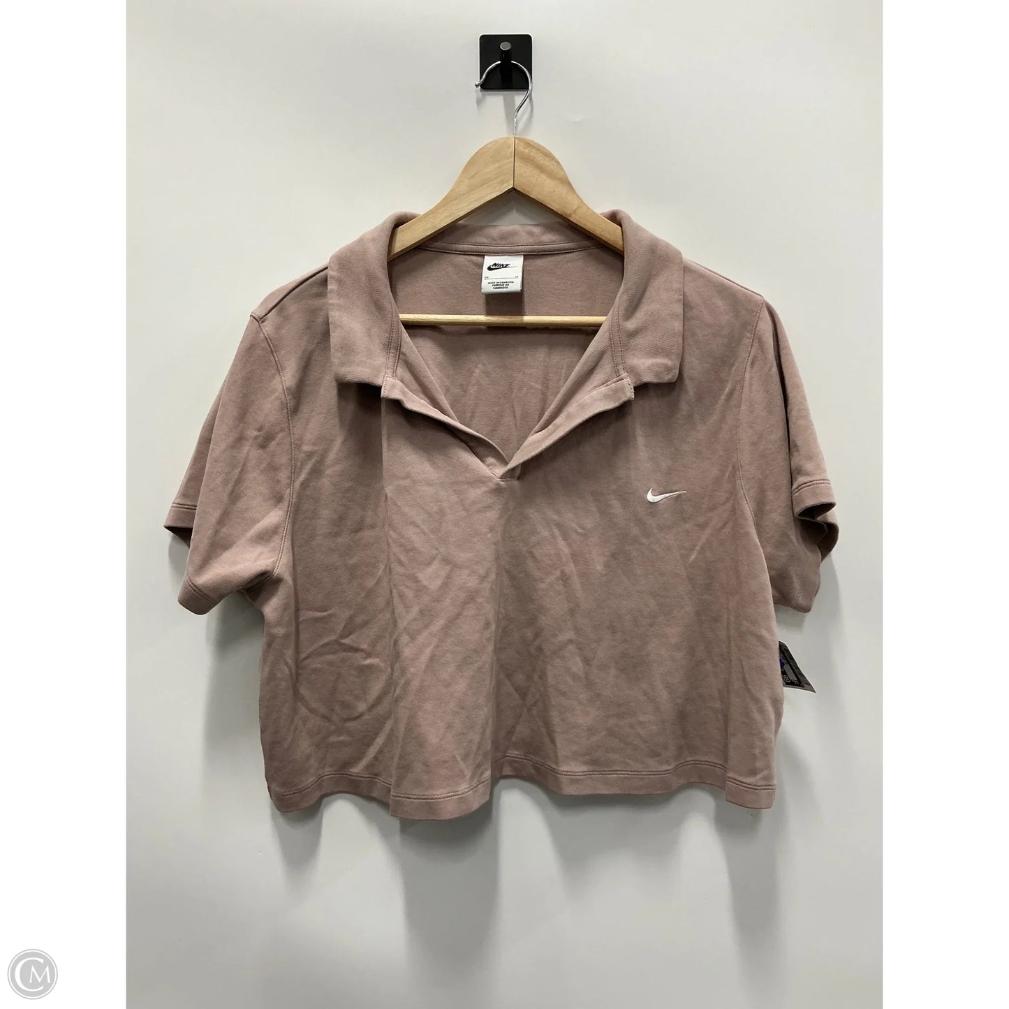 Athletic Top Short Sleeve By Nike In Mauve, Size: 2x