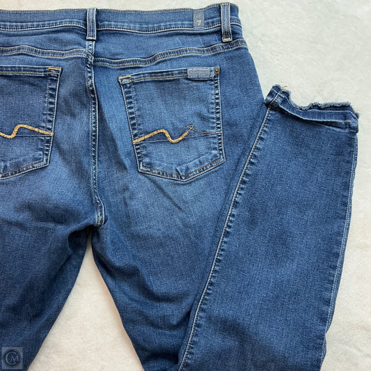 Jeans Skinny By 7 For All Mankind In Blue Denim, Size: 10