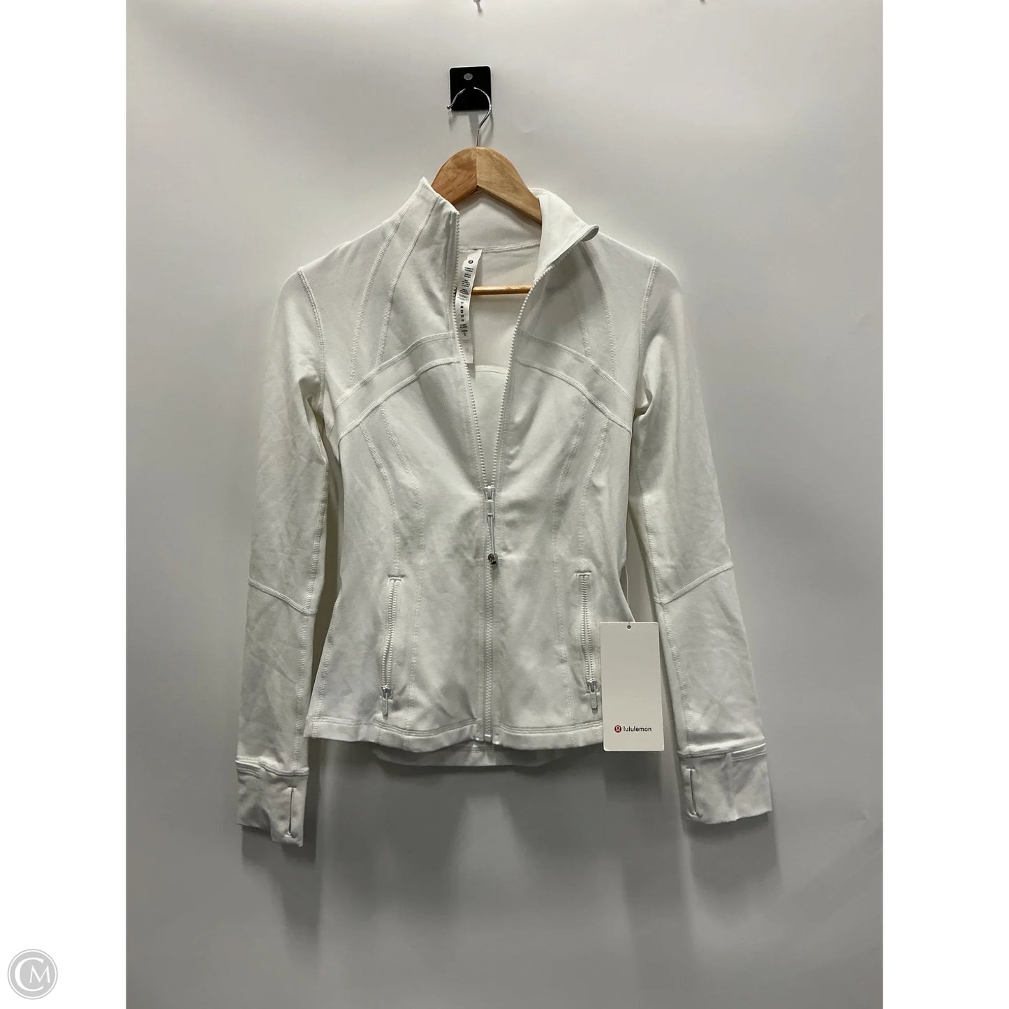 Athletic Jacket By Lululemon In White, Size: 4