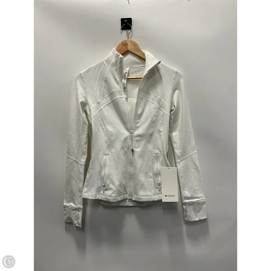 Athletic Jacket By Lululemon In White, Size: 4
