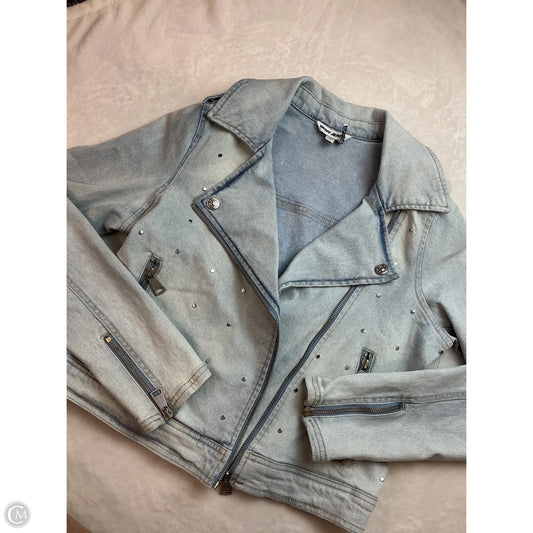 Jacket Denim By Dkny In Blue Denim, Size: S