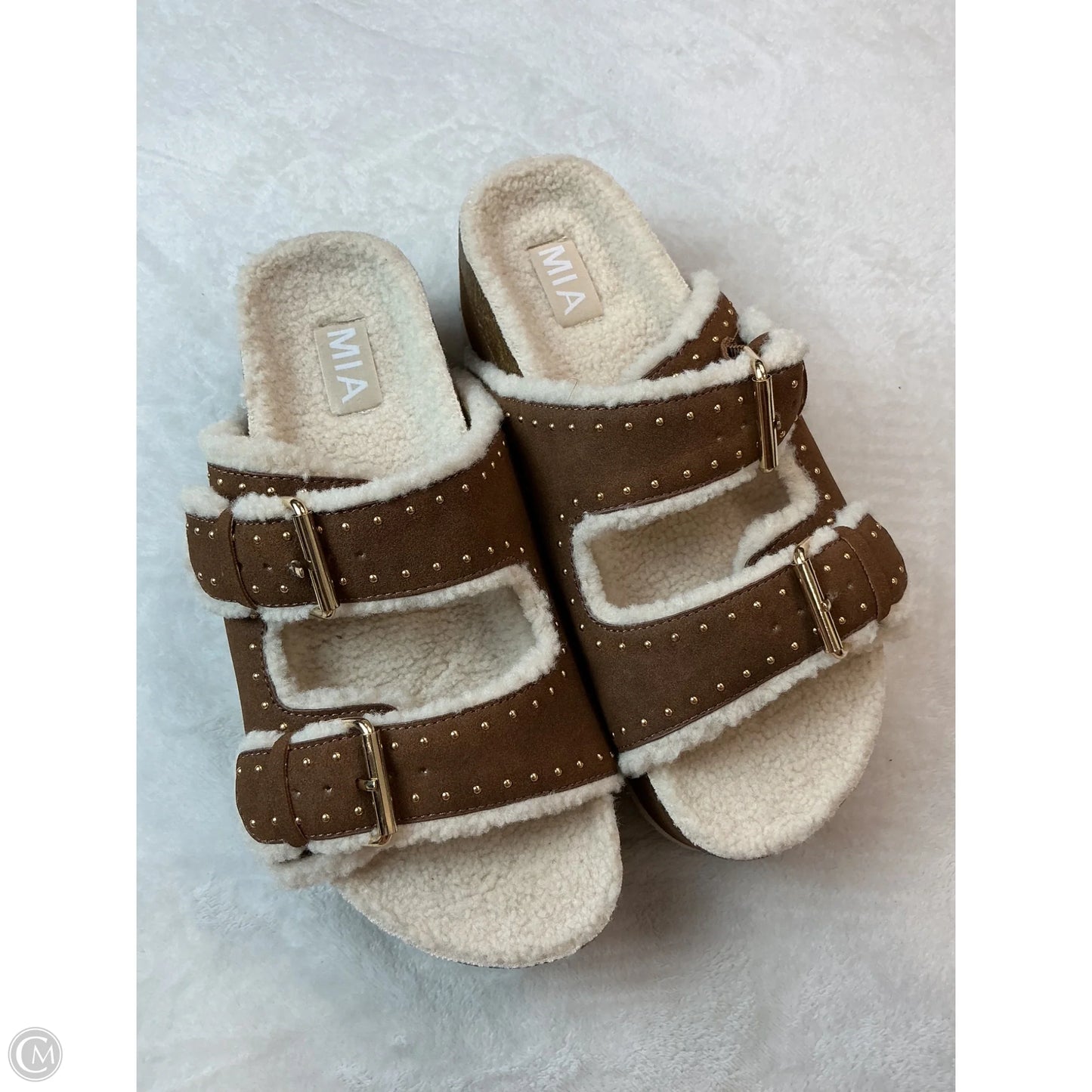 Sandals Heels Platform By Mia In Brown, Size: 10