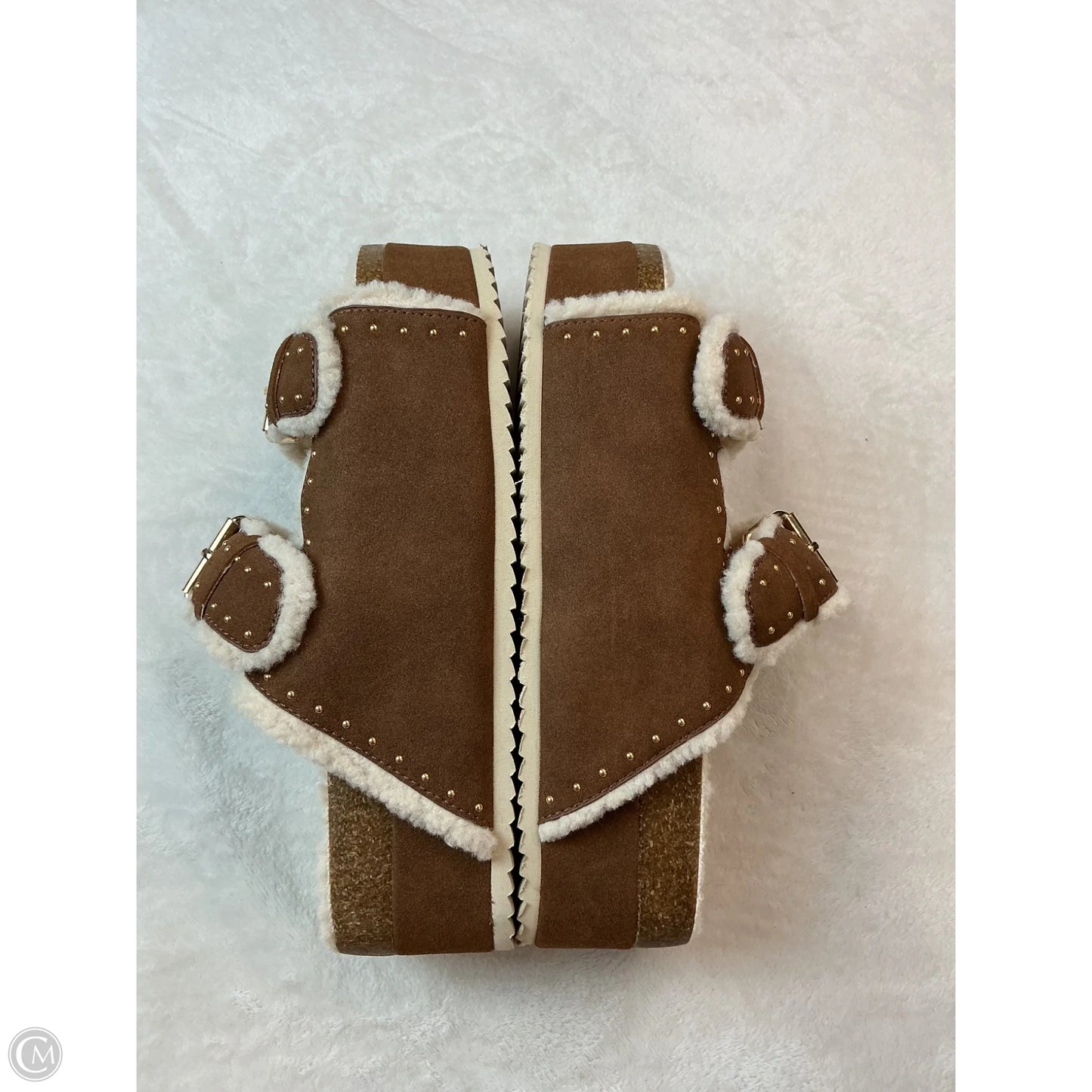 Sandals Heels Platform By Mia In Brown, Size: 10