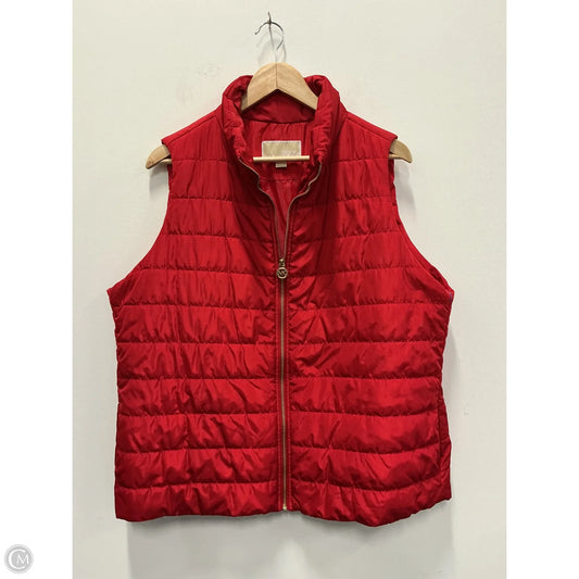 Vest Puffer & Quilted By Michael By Michael Kors In Red, Size: 1x