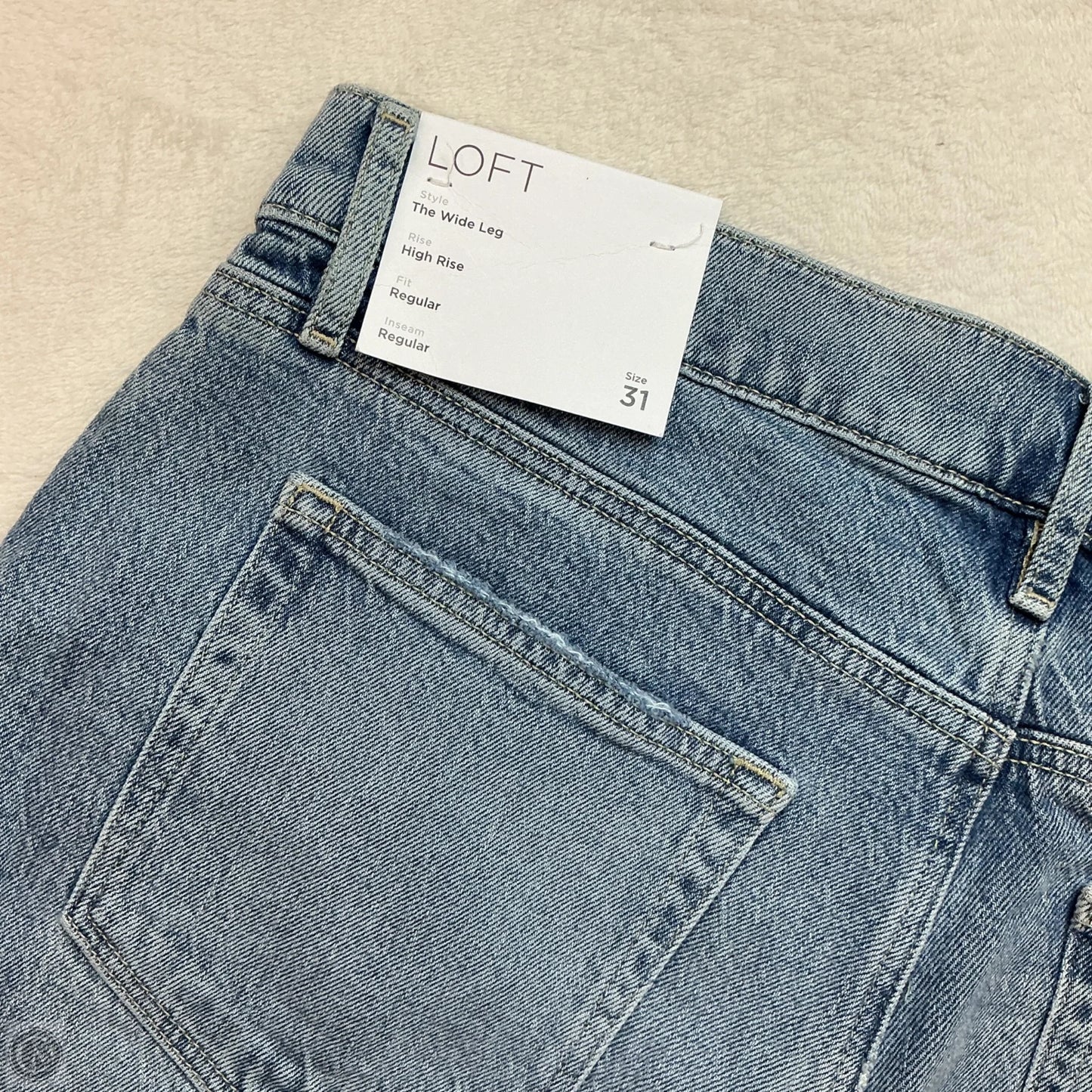 Jeans Wide Leg By Loft In Blue Denim, Size: 8