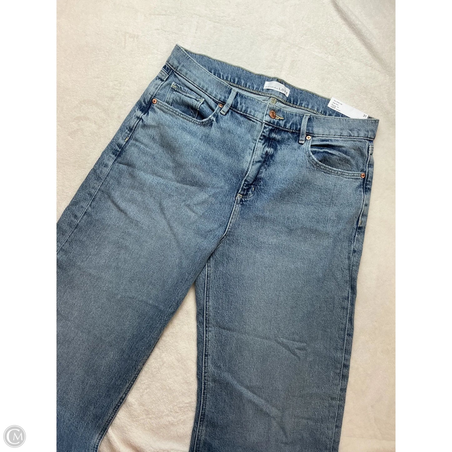 Jeans Wide Leg By Loft In Blue Denim, Size: 8