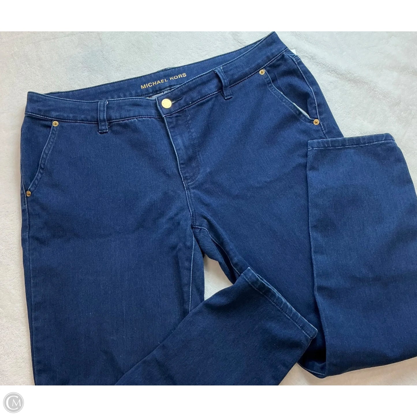 Jeans Skinny By Michael By Michael Kors In Blue Denim, Size: 12