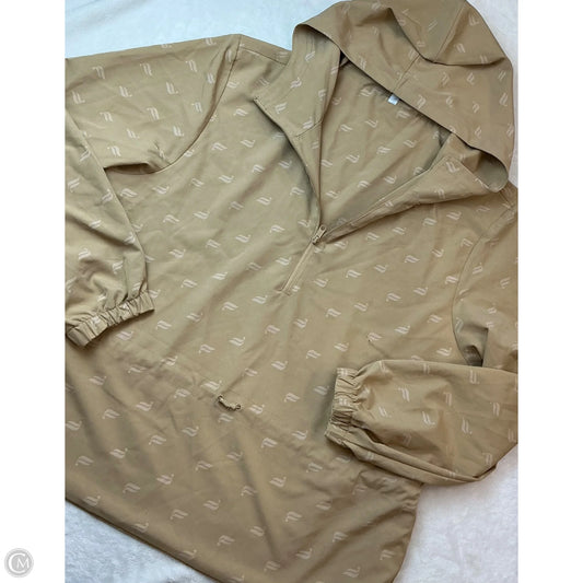 Athletic Top Long Sleeve Hoodie By Fabletics In Beige, Size: L