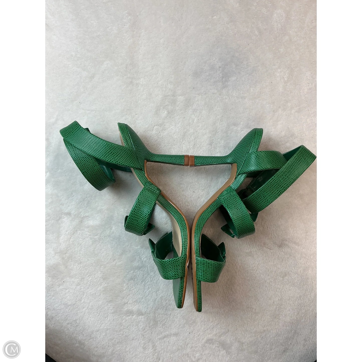 Sandals Heels Stiletto By Vince Camuto In Green, Size: 5
