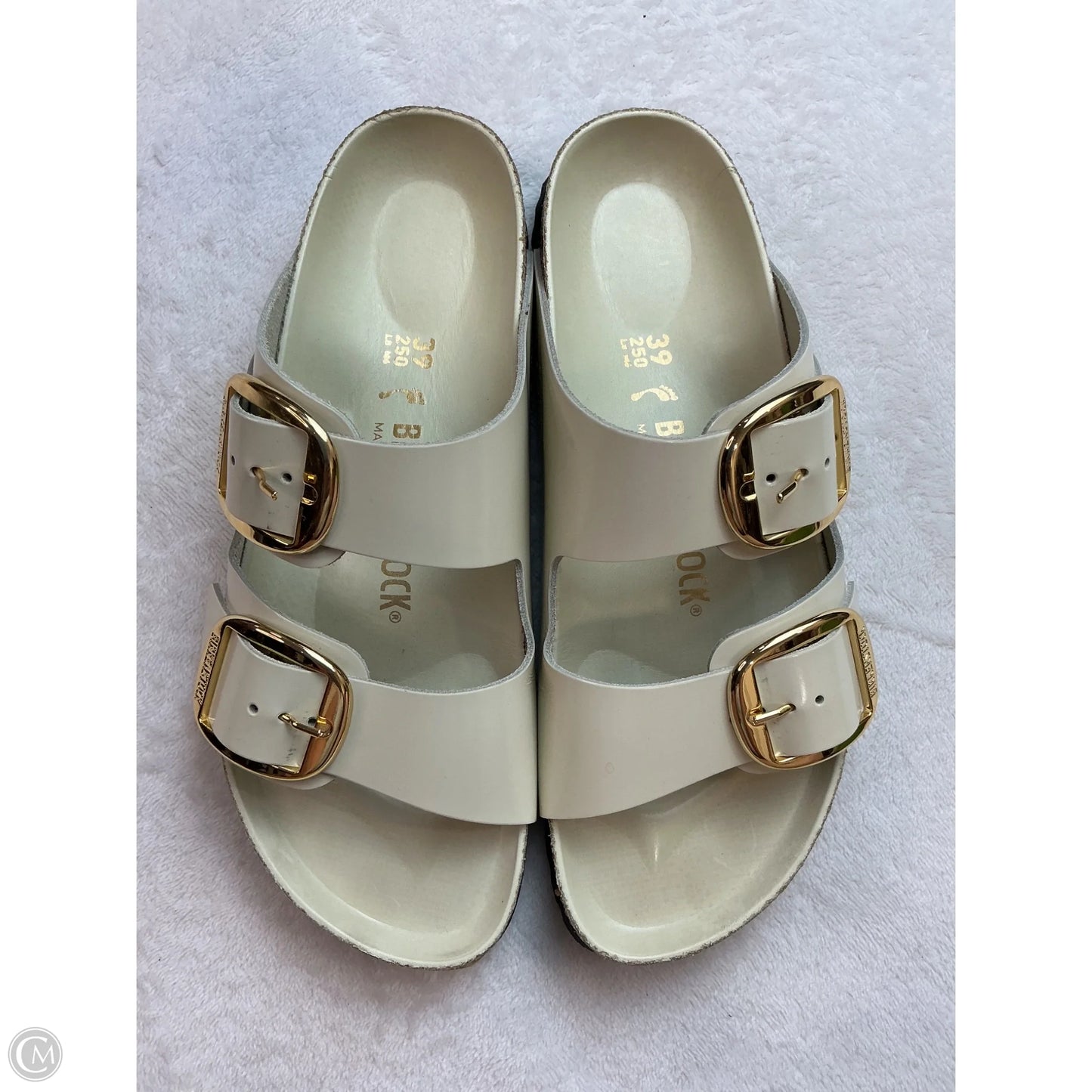 Sandals Flats By Birkenstock In Cream, Size: 8