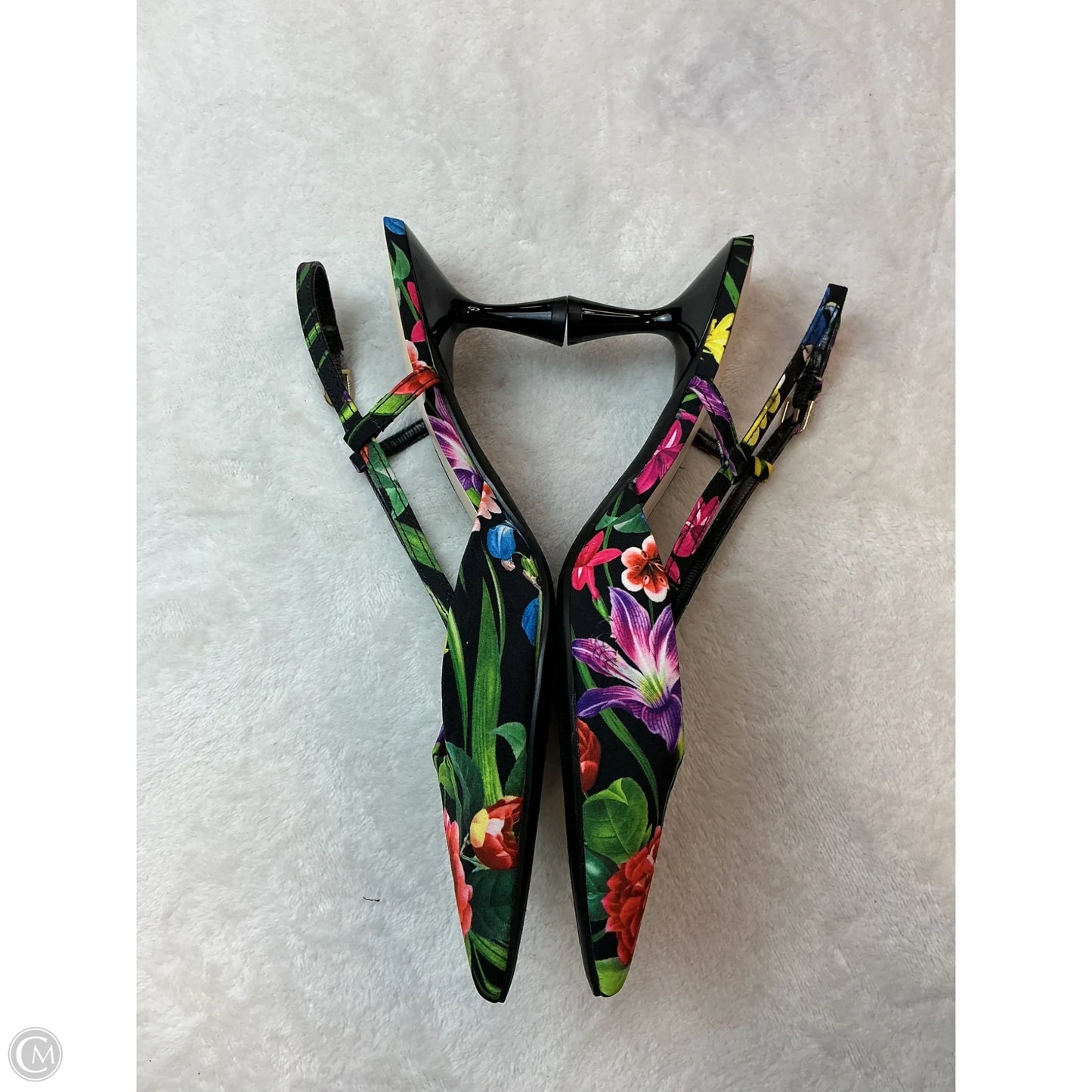 Shoes Heels Kitten By Nine West In Floral Print, Size: 7.5