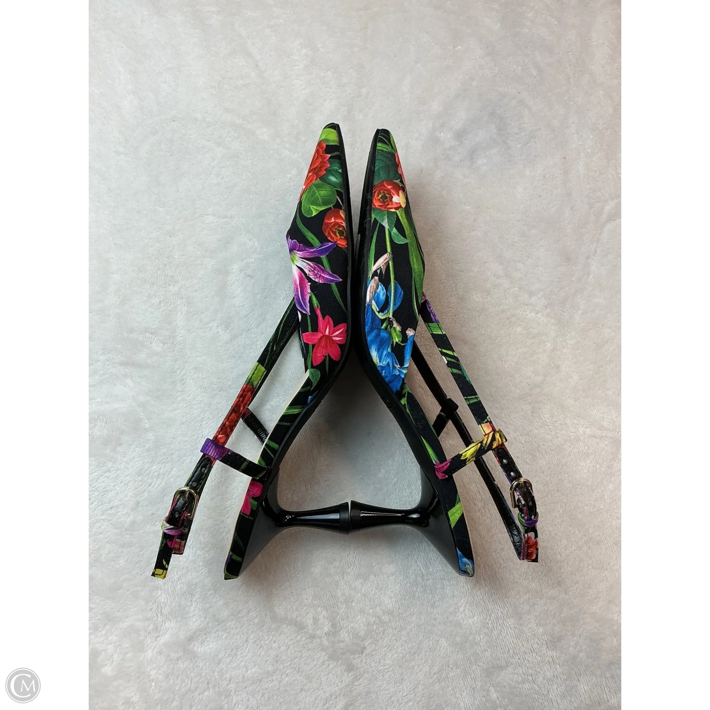 Shoes Heels Kitten By Nine West In Floral Print, Size: 7.5