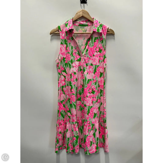 Dress Designer By Lilly Pulitzer In Green & Pink, Size: S