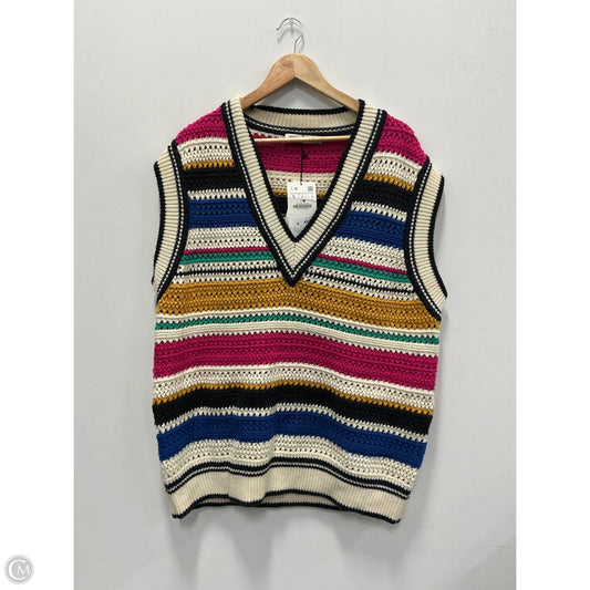 Vest Sweater By Zara In Multi-colored, Size: L