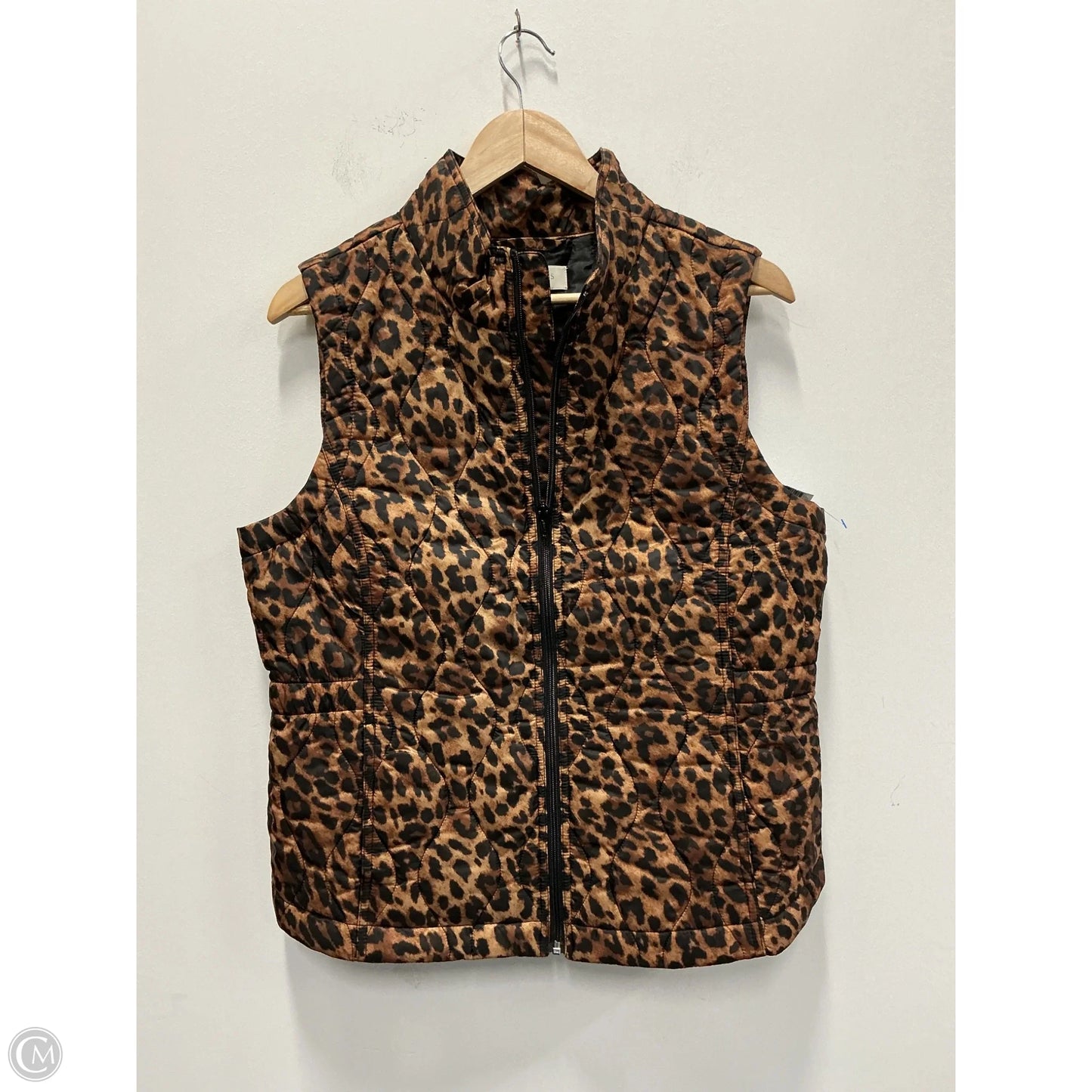 Vest Puffer & Quilted By Talbots In Animal Print, Size: M