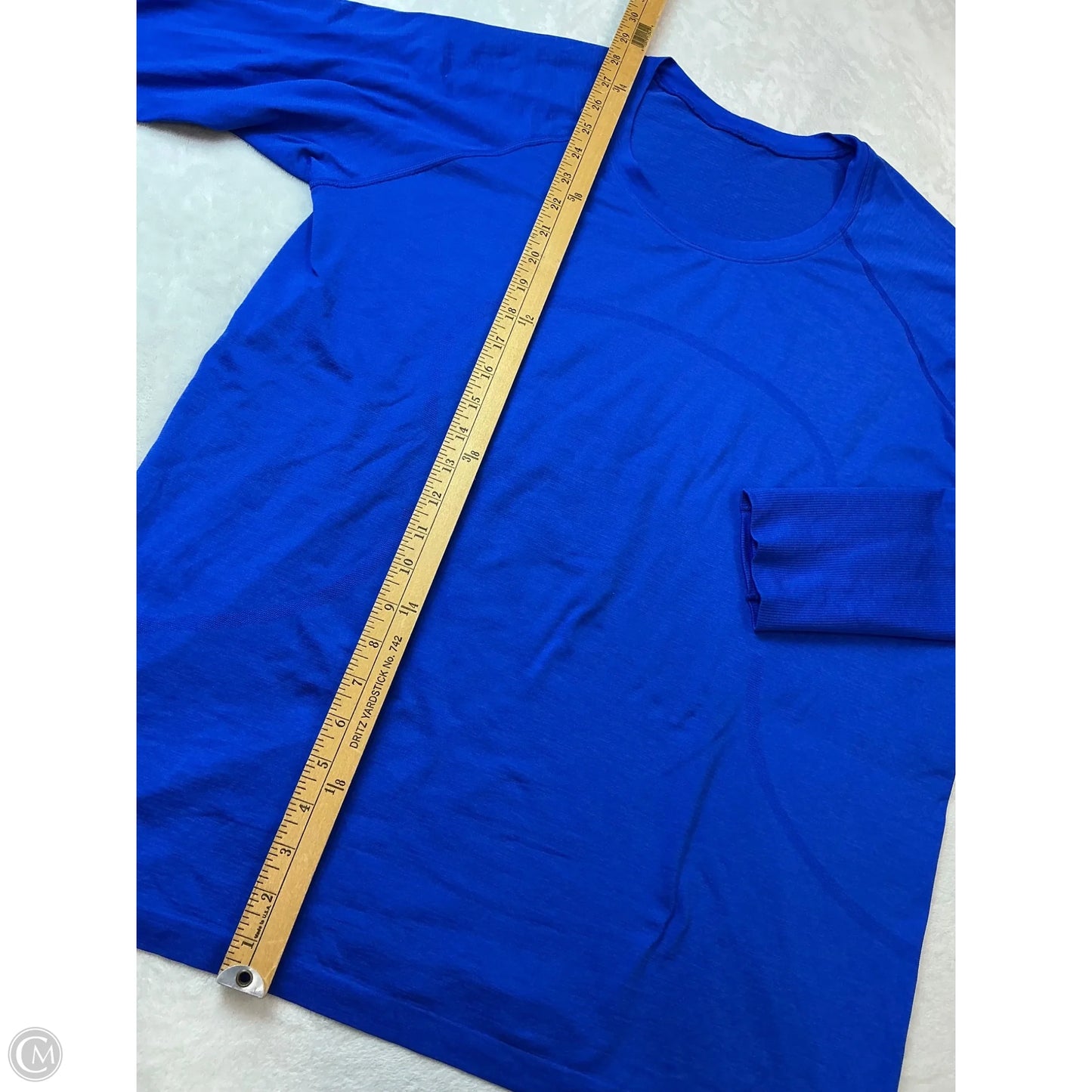 Athletic Top Long Sleeve Crewneck By Lululemon In Blue, Size: Xl