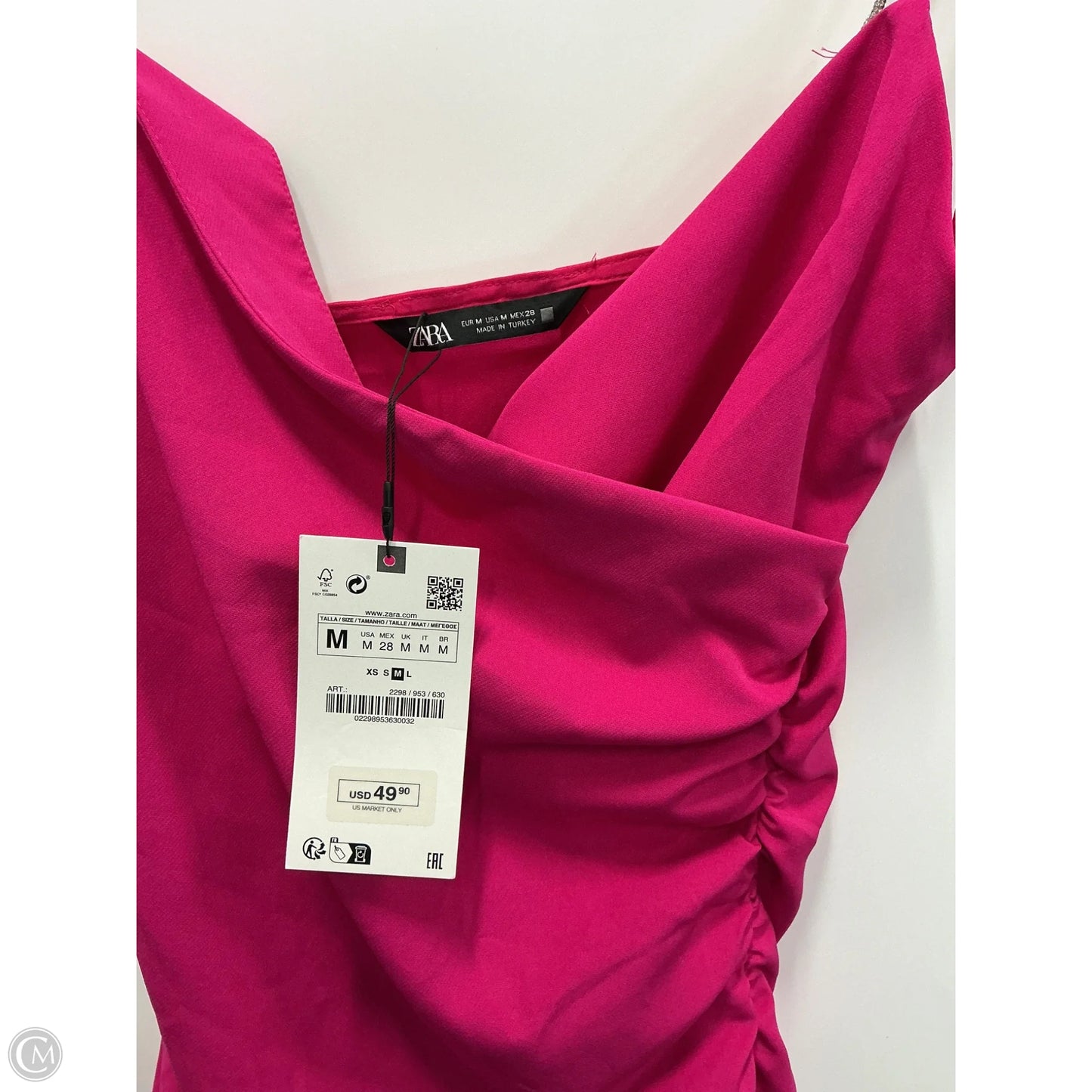 Dress Party Short By Zara In Pink, Size: M