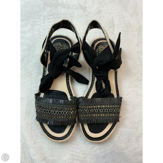 Sandals Flats By Vince Camuto In Black & Cream, Size: 7
