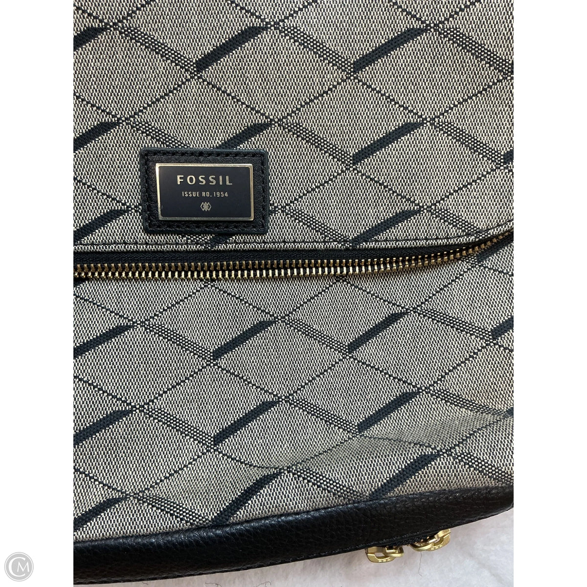 Handbag Leather By Fossil, Size: Small