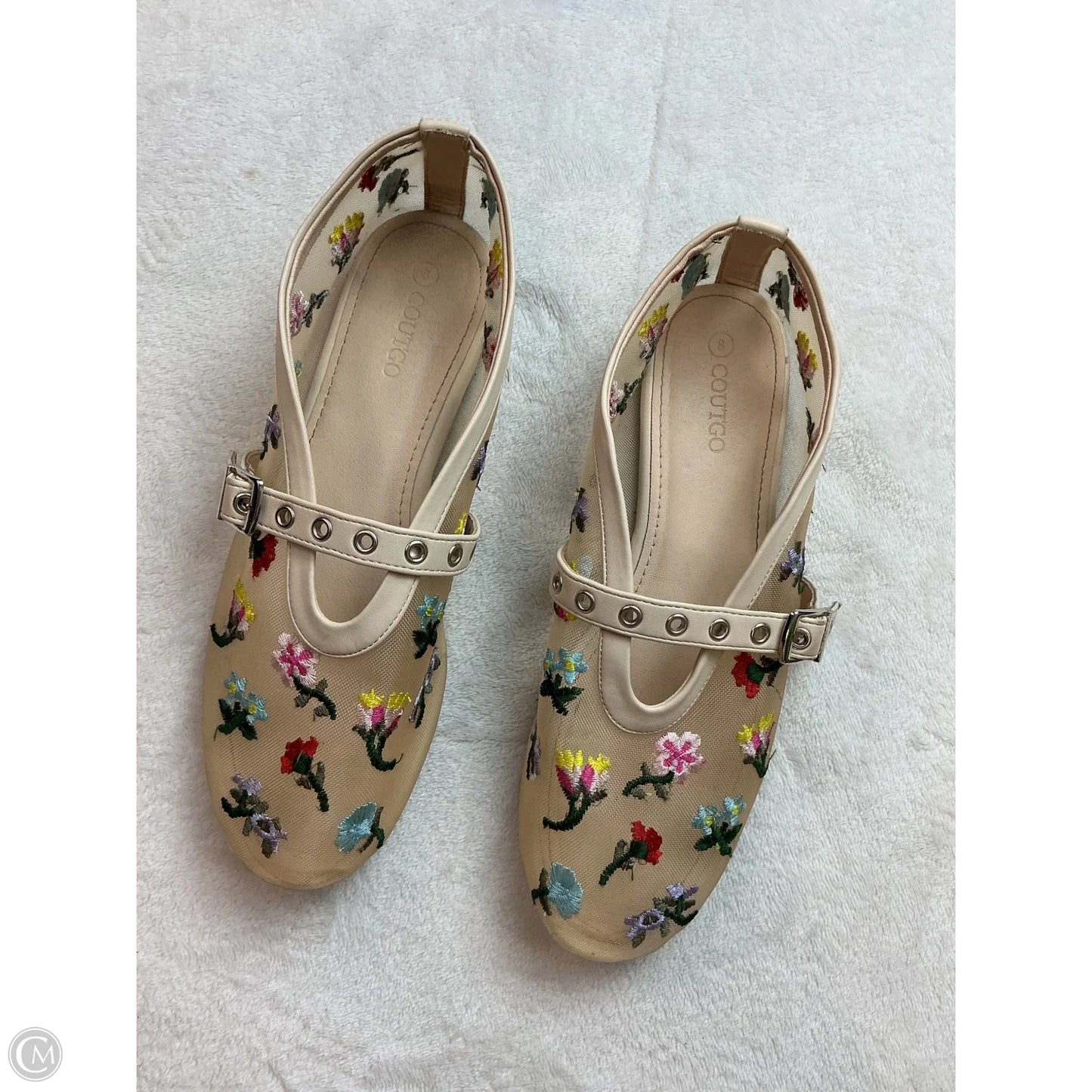 Shoes Flats By Clothes Mentor In Floral Print, Size: 8