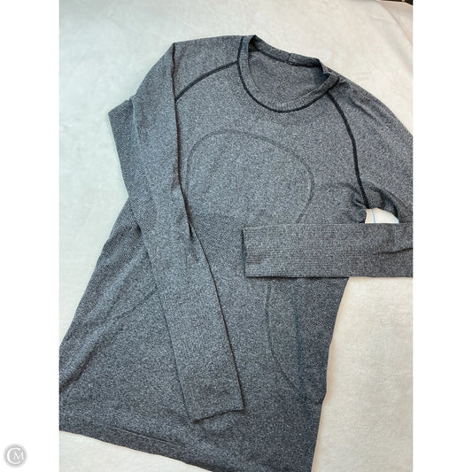 Athletic Top Long Sleeve Crewneck By Lululemon In Grey, Size: L