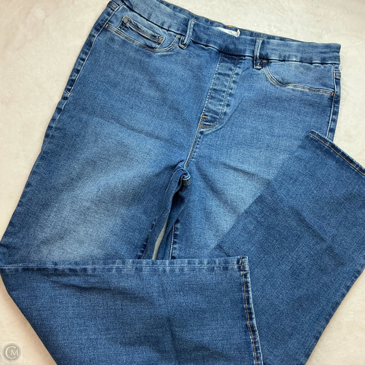 Jeans Straight By Good American In Blue Denim, Size: Xl