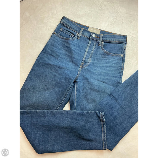 Jeans Straight By Everlane In Blue Denim, Size: 4