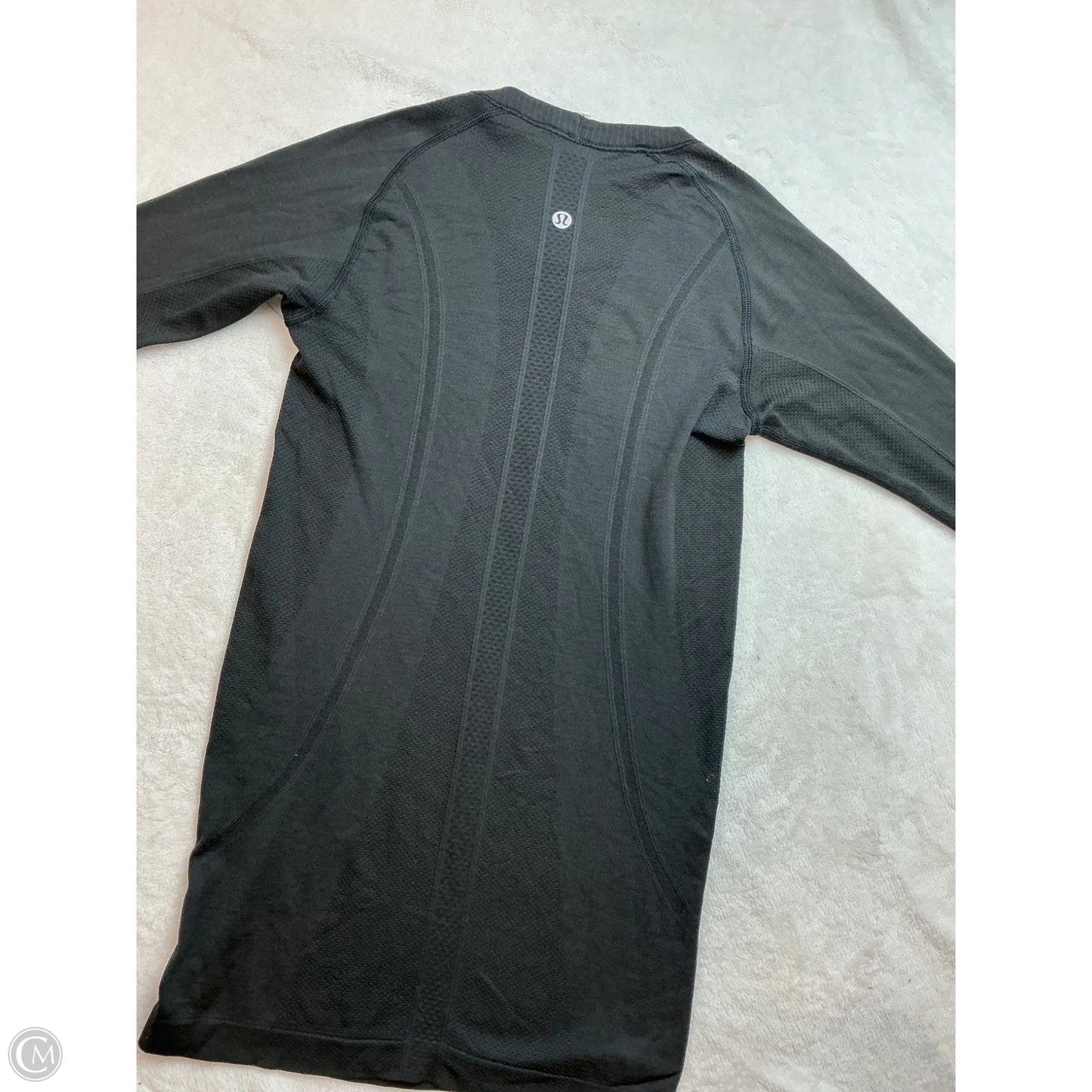 Athletic Top Long Sleeve Crewneck By Lululemon In Black, Size: 4