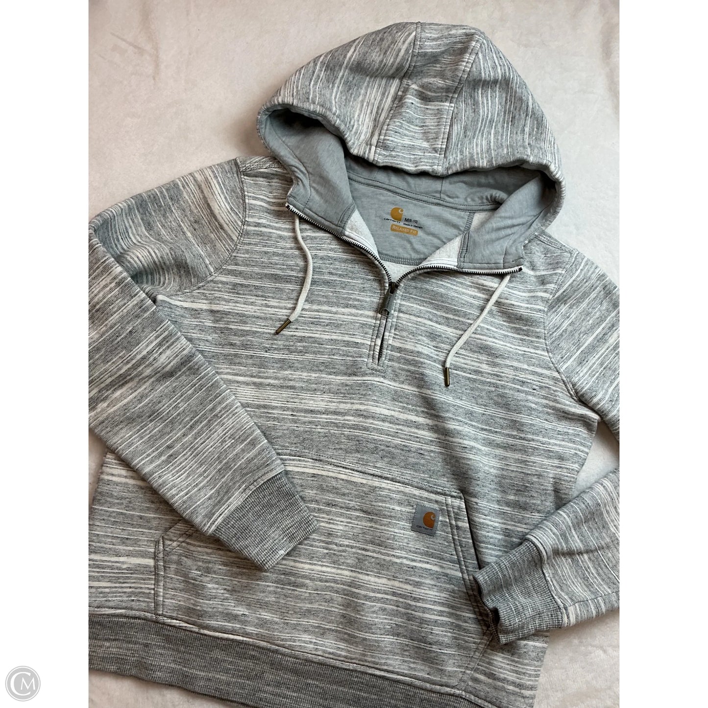 Sweatshirt Hoodie By Carhartt In Grey, Size: M