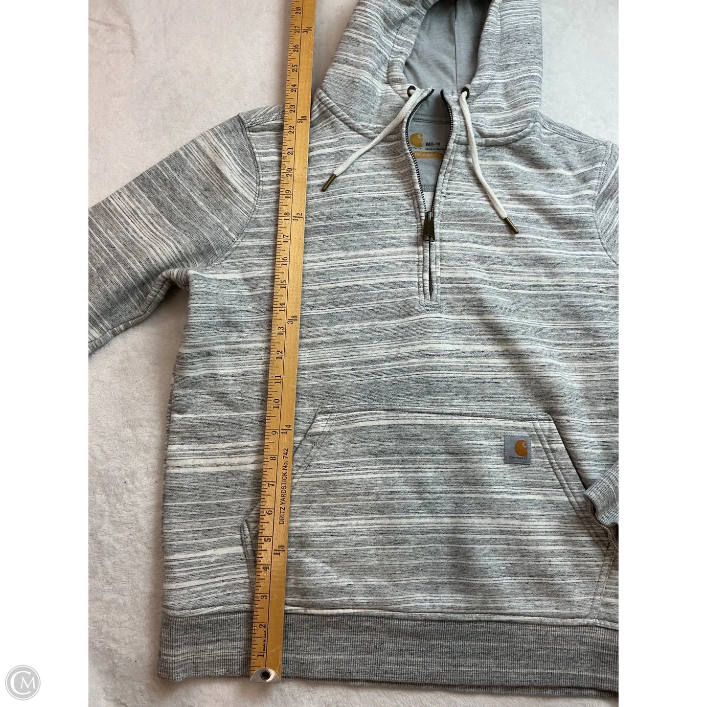 Sweatshirt Hoodie By Carhartt In Grey, Size: M