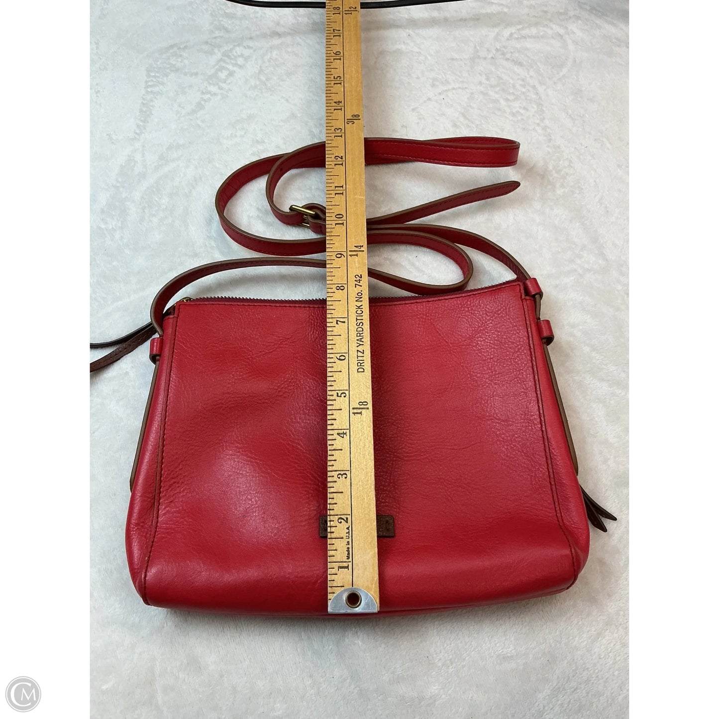 Crossbody Leather By Fossil, Size: Small