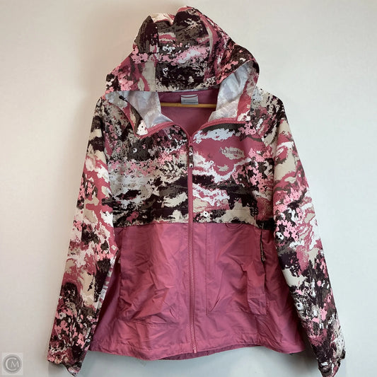 Jacket Windbreaker By Columbia In Pink, Size: L
