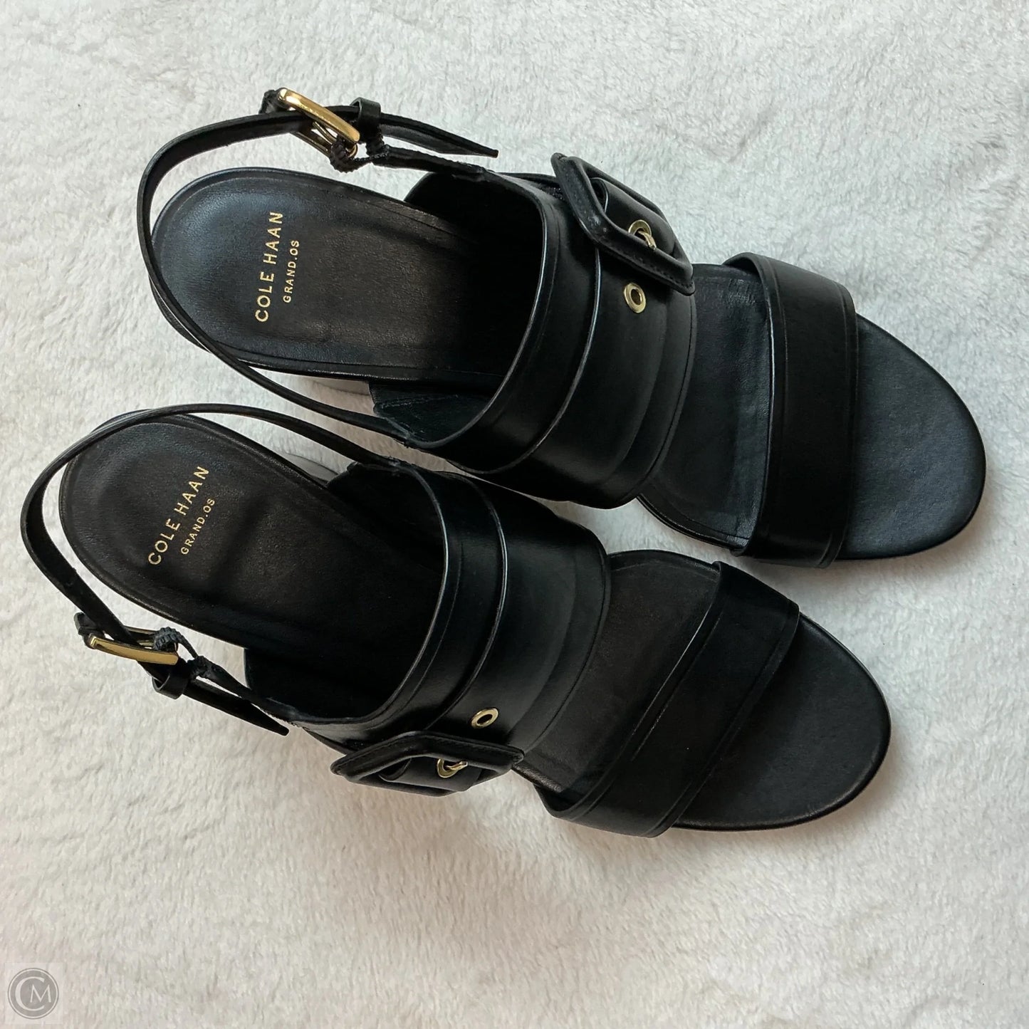 Sandals Heels Block By Cole-haan In Black, Size: 8.5