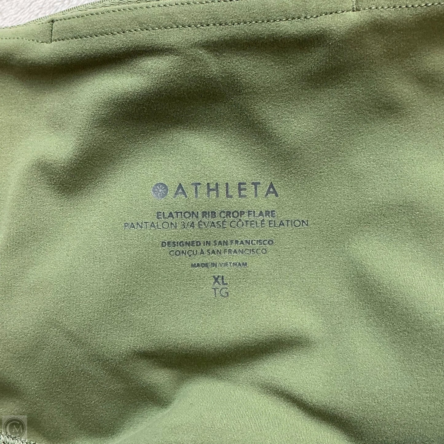 Athletic Leggings By Athleta In Green, Size: Xl