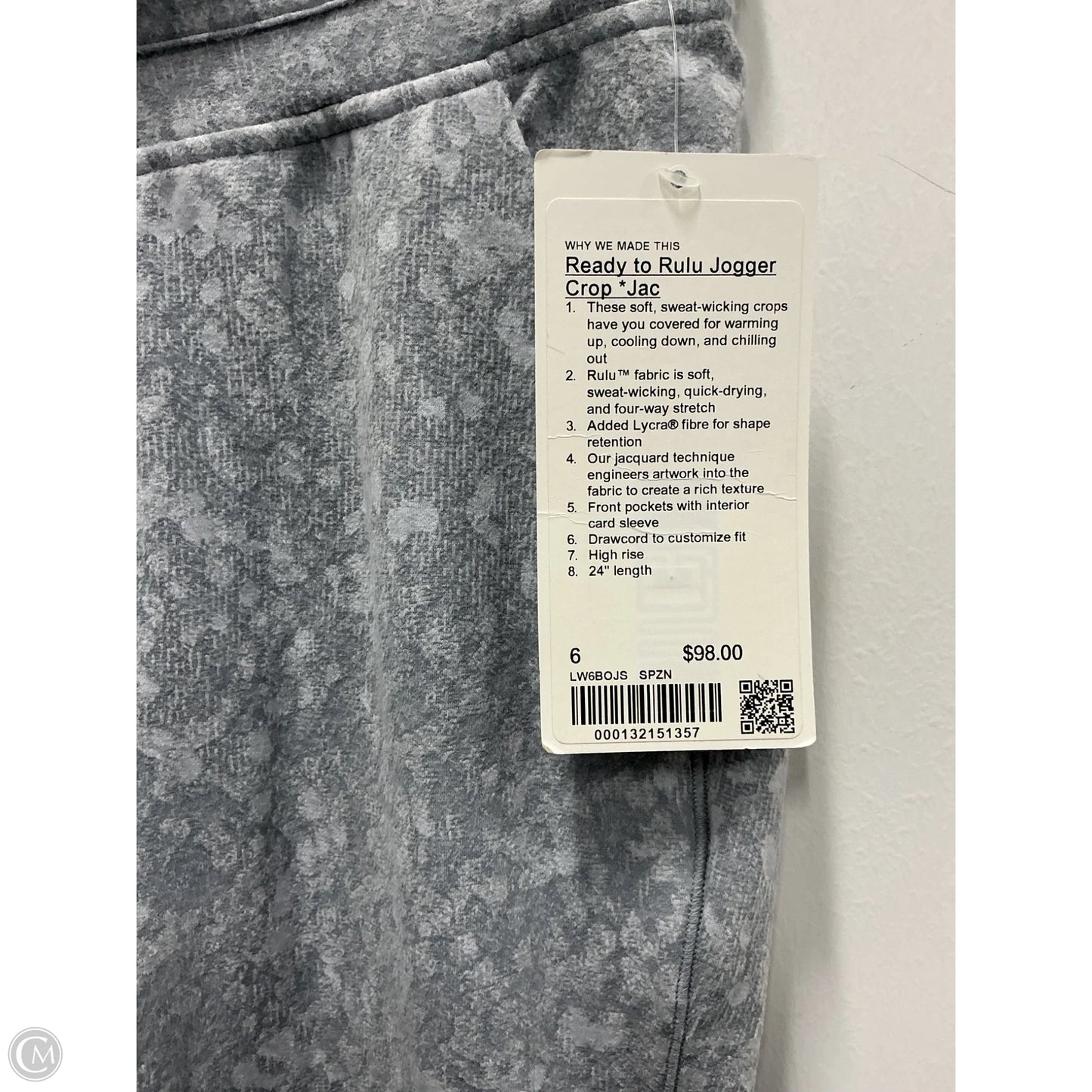 Athletic Pants By Lululemon In Grey, Size: 6