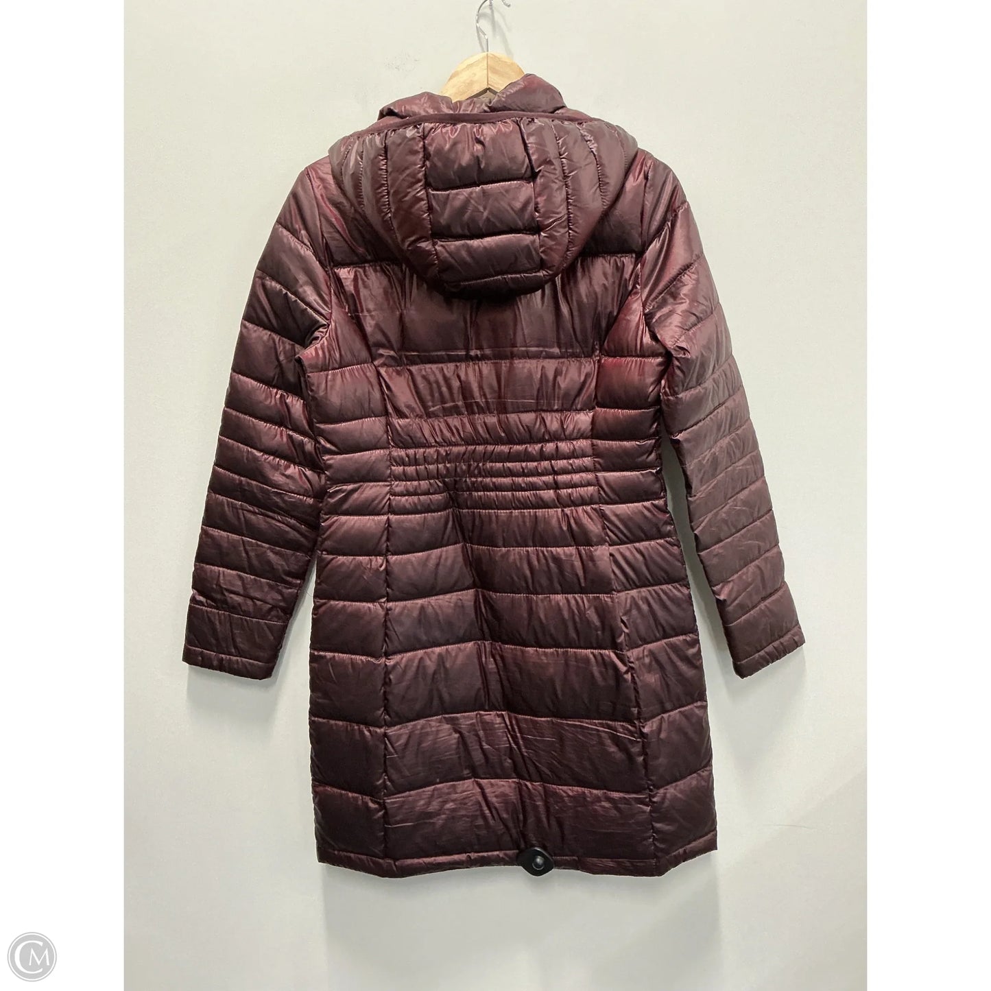 Jacket Puffer & Quilted By Calvin Klein In Maroon, Size: S