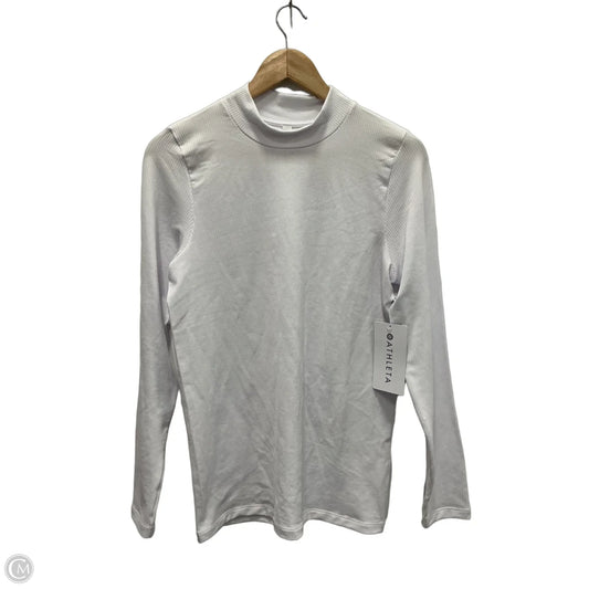 Athletic Top Long Sleeve Collar By Athleta In White, Size: Xl