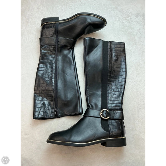 Boots Knee Heels By Liz Claiborne In Black, Size: 10