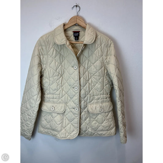 Jacket Puffer & Quilted By Gap In Cream, Size: M