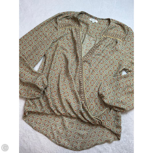 Top Long Sleeve By Max Studio In Yellow, Size: L