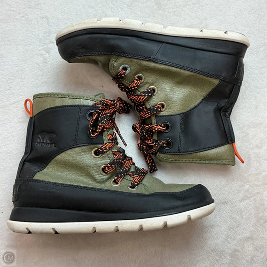 Boots Ankle Flats By Sorel In Black & Green, Size: 6.5
