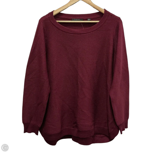 Top Long Sleeve By Cyrus In Purple, Size: 1x