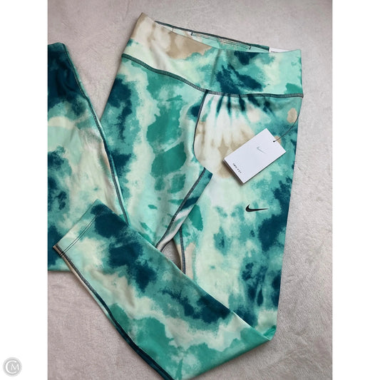Athletic Leggings By Nike In Green, Size: S