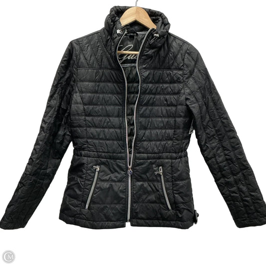 Jacket Puffer & Quilted By Guess In Black, Size: M