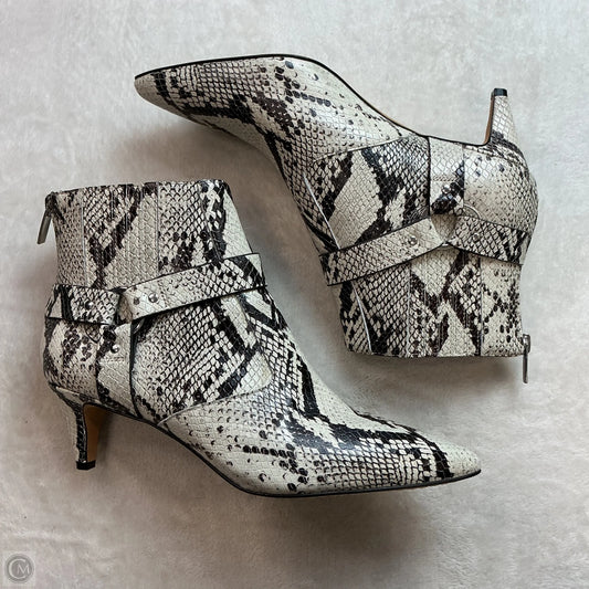 Boots Ankle Heels By Vince Camuto In Snakeskin Print, Size: 8.5