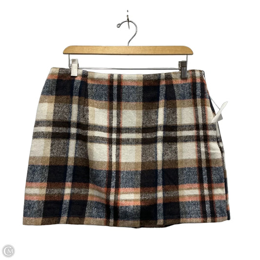 Skirt Mini & Short By Clothes Mentor In Plaid Pattern, Size: L