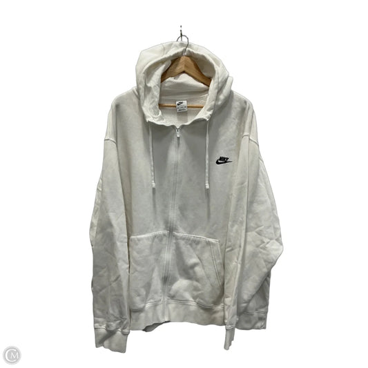 Athletic Sweatshirt Hoodie By Nike In White, Size: 4x
